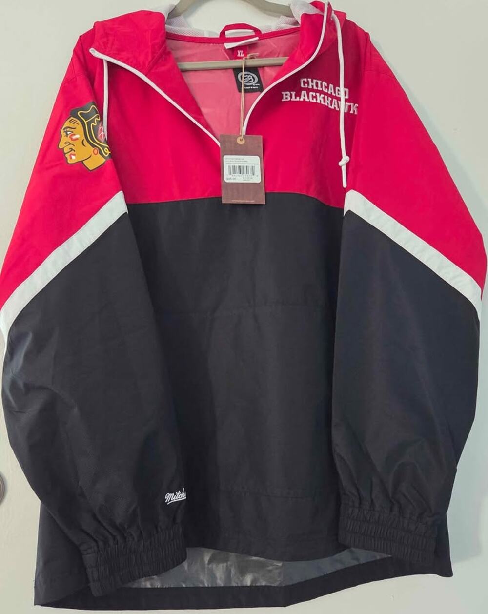 Chicago Blackhawks  Mitchell & Ness NHL Pullover Windbreaker Jacket NWT Men's XL